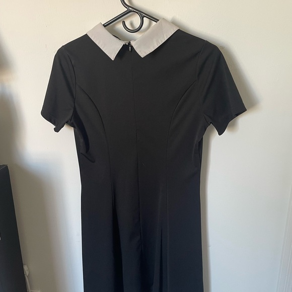 Allegra K Black Dress with White Collar Wednesday Adams - Picture 3 of 3